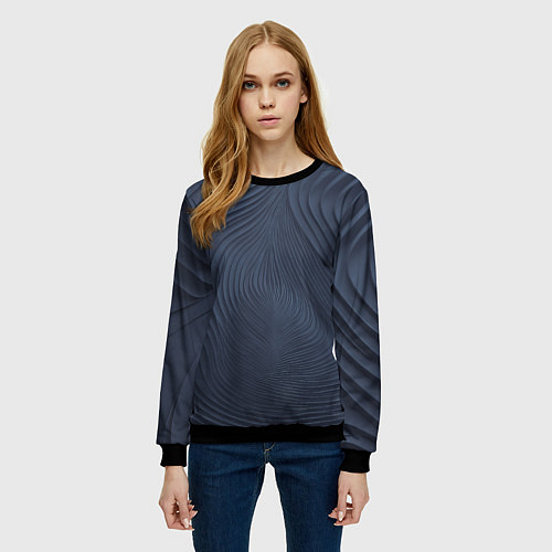 Женский свитшот Фантазия антрацит / 3D-Черный – фото 3