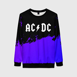 Женский свитшот AC DC purple grunge