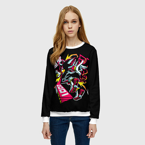 Женский свитшот Шэдоу - Sonic / 3D-Белый – фото 3