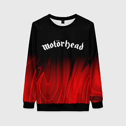 Свитшот женский Motorhead red plasma, цвет: 3D-черный