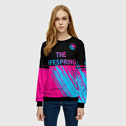 Свитшот женский The Offspring - neon gradient: символ сверху, цвет: 3D-черный — фото 2