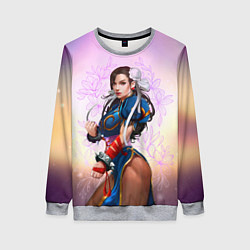 Свитшот женский Street Fighter 6: Chun-Li, цвет: 3D-меланж