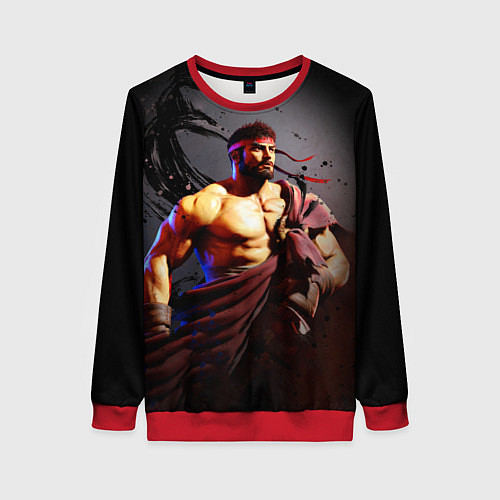 Женский свитшот Street Fighter: Ryu / 3D-Красный – фото 1