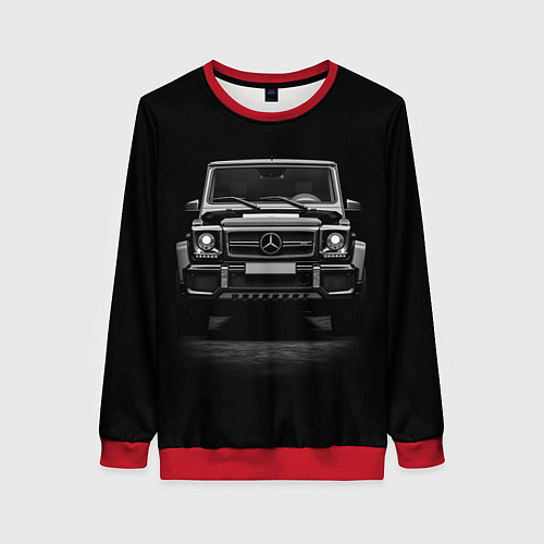 Женский свитшот Чёрный Гелендваген / 3D-Красный – фото 1