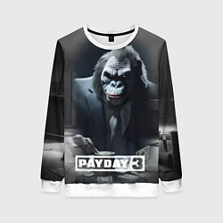 Свитшот женский Payday 3 big gorilla, цвет: 3D-белый