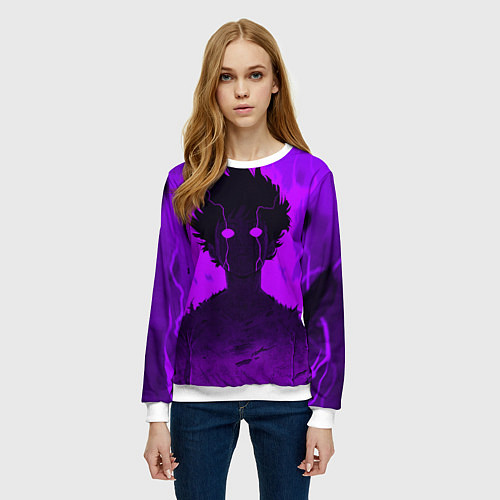 Женский свитшот Mob Psycho Rage / 3D-Белый – фото 3