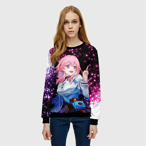 Женский свитшот Star rail - хонкай / 3D-Черный – фото 3