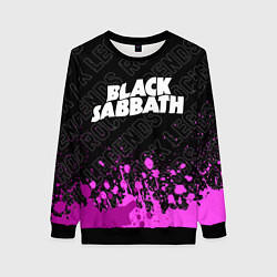 Свитшот женский Black Sabbath rock legends: символ сверху, цвет: 3D-черный