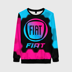 Свитшот женский Fiat - neon gradient, цвет: 3D-черный