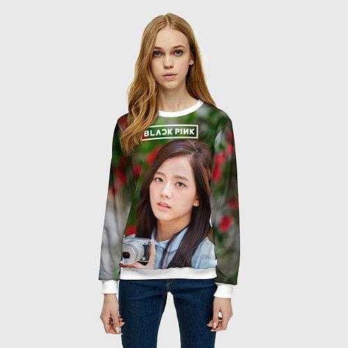 Женский свитшот Blackpink Jisoo / 3D-Белый – фото 3