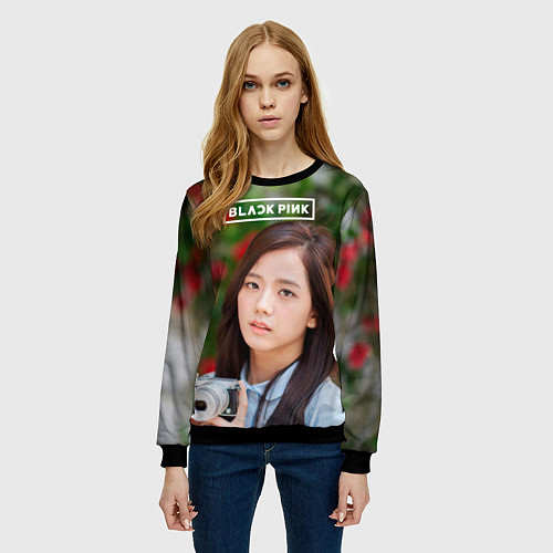 Женский свитшот Blackpink Jisoo / 3D-Черный – фото 3