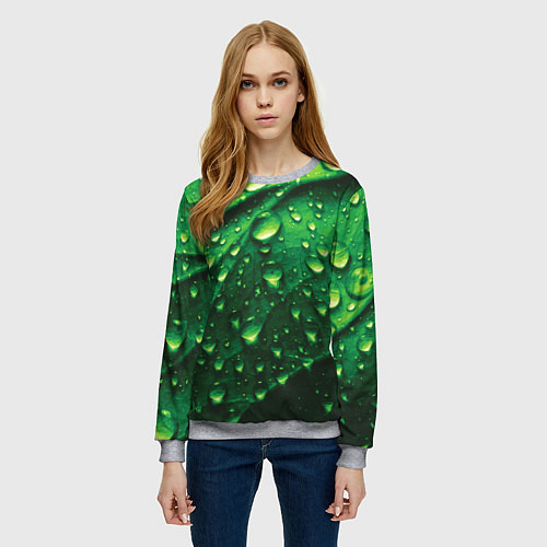 Женский свитшот Утренняя роса / 3D-Меланж – фото 3