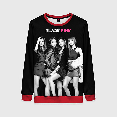 Женский свитшот Blackpink Beautiful girls / 3D-Красный – фото 1