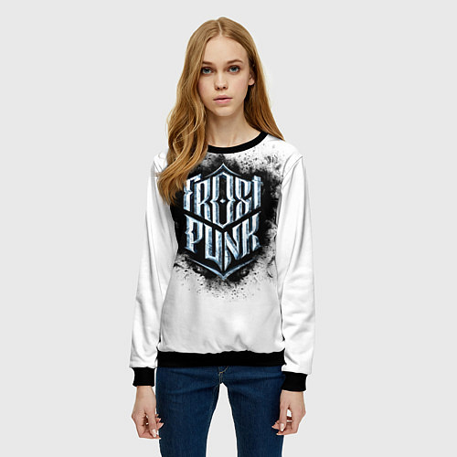 Женский свитшот Frostpunk / 3D-Черный – фото 3