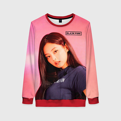 Женский свитшот Jennie Blackpink kpop / 3D-Красный – фото 1