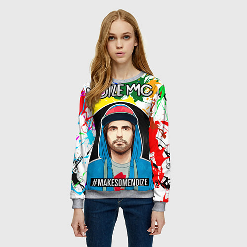 Женский свитшот Нойз Мс - брызги / 3D-Меланж – фото 3