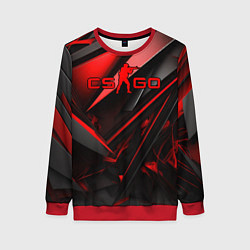 Свитшот женский CS GO black red, цвет: 3D-красный