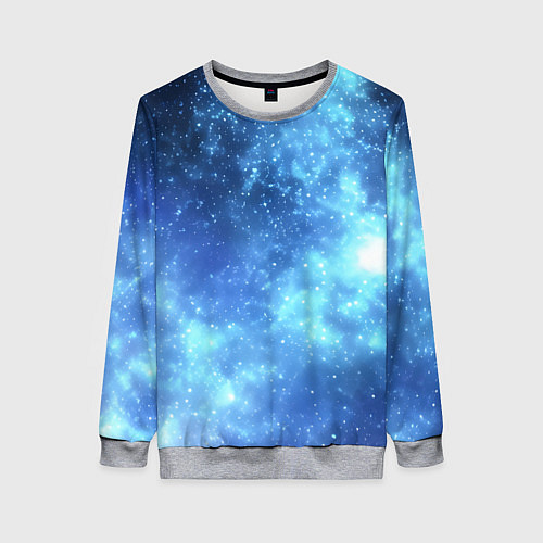 Женский свитшот Яркие звёзды в космосе / 3D-Меланж – фото 1