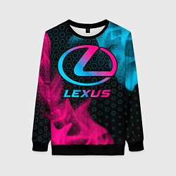 Свитшот женский Lexus - neon gradient, цвет: 3D-черный