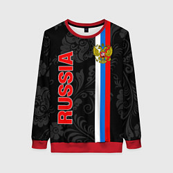 Свитшот женский Russia black style, цвет: 3D-красный