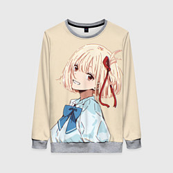 Свитшот женский Chisato Nishikigi - Lycoris Recoil, цвет: 3D-меланж