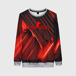 Свитшот женский CS GO red neon, цвет: 3D-меланж