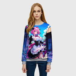 Свитшот женский Астольфо служанка - Fate grand order, цвет: 3D-меланж — фото 2