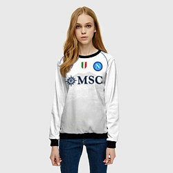 Свитшот женский Хвича Кварацхелия Наполи форма 2324 гостевая, цвет: 3D-черный — фото 2