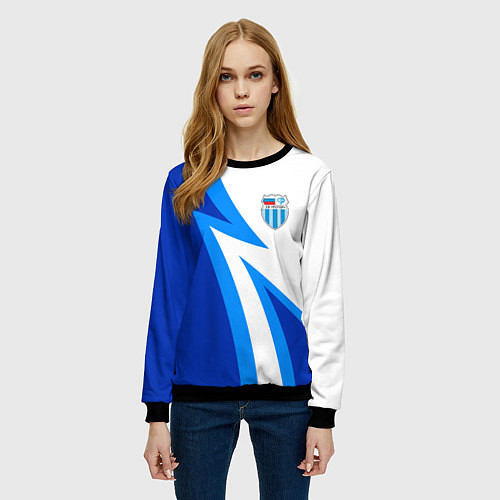 Женский свитшот Волгоградский ротор - клуб / 3D-Черный – фото 3