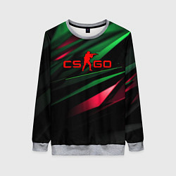 Свитшот женский CS GO green red, цвет: 3D-меланж