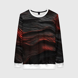 Свитшот женский Black red texture, цвет: 3D-белый