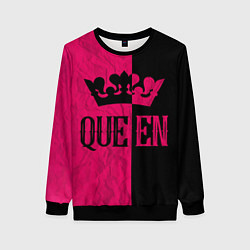Свитшот женский Queen корона, цвет: 3D-черный