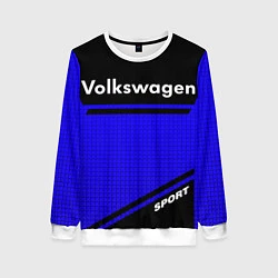 Свитшот женский Volkswagen sport blue, цвет: 3D-белый
