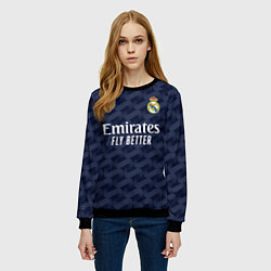 Свитшот женский ФК Реал Мадрид форма 2324 гостевая, цвет: 3D-черный — фото 2
