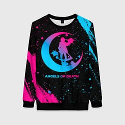 Свитшот женский Angels of Death - neon gradient, цвет: 3D-черный