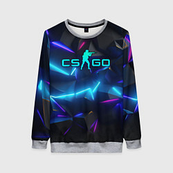 Свитшот женский CS GO neon style, цвет: 3D-меланж