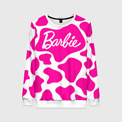 Свитшот женский Животный паттерн - Барби, цвет: 3D-белый
