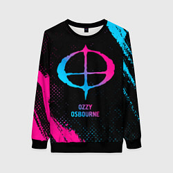 Свитшот женский Ozzy Osbourne - neon gradient, цвет: 3D-черный