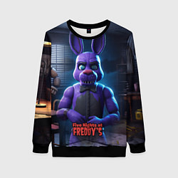 Свитшот женский Five Nights at Freddys Bonnie, цвет: 3D-черный