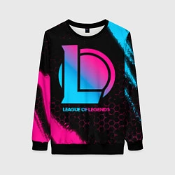 Свитшот женский League of Legends - neon gradient, цвет: 3D-черный