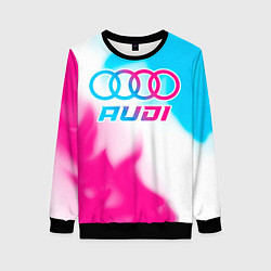 Свитшот женский Audi neon gradient style, цвет: 3D-черный