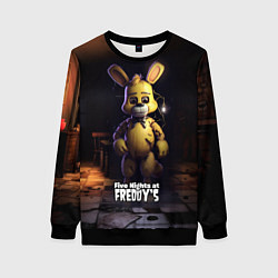 Свитшот женский Spring Bonnie Five Nights at Freddys, цвет: 3D-черный