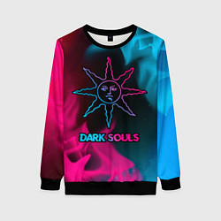 Свитшот женский Dark Souls - neon gradient, цвет: 3D-черный