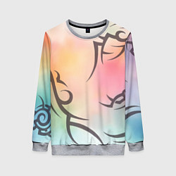 Свитшот женский Трайбл граффити, цвет: 3D-меланж