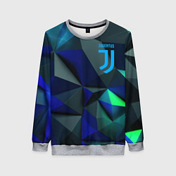 Свитшот женский Juventus blue abstract logo, цвет: 3D-меланж