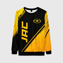 Свитшот женский JAC - gold gradient: надпись, символ, цвет: 3D-черный
