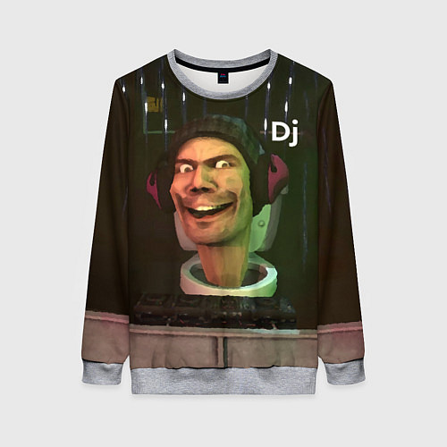 Женский свитшот Skibidi Toilet Dj / 3D-Меланж – фото 1