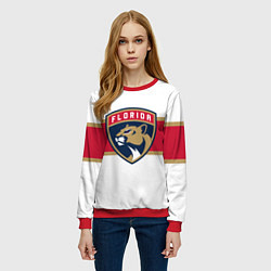 Свитшот женский Florida panthers - uniform - hockey, цвет: 3D-красный — фото 2