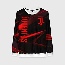 Свитшот женский Juventus black red logo, цвет: 3D-белый