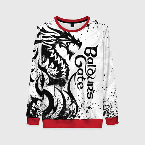 Женский свитшот Балдурс гейт 3 - дракон / 3D-Красный – фото 1